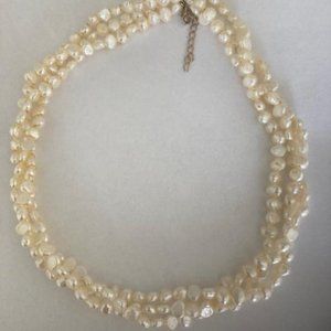 Adjustible White FWP Necklace